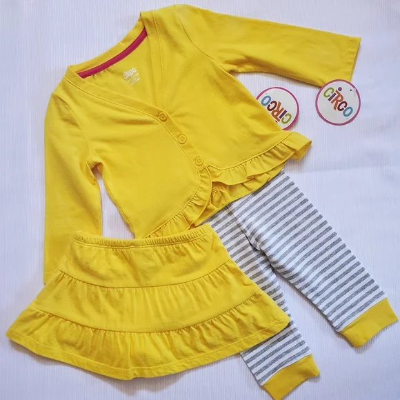 Circo Baby Three Piece Set Top 12M, Pants 12M, Skirt 9M - Picture 2 of 2